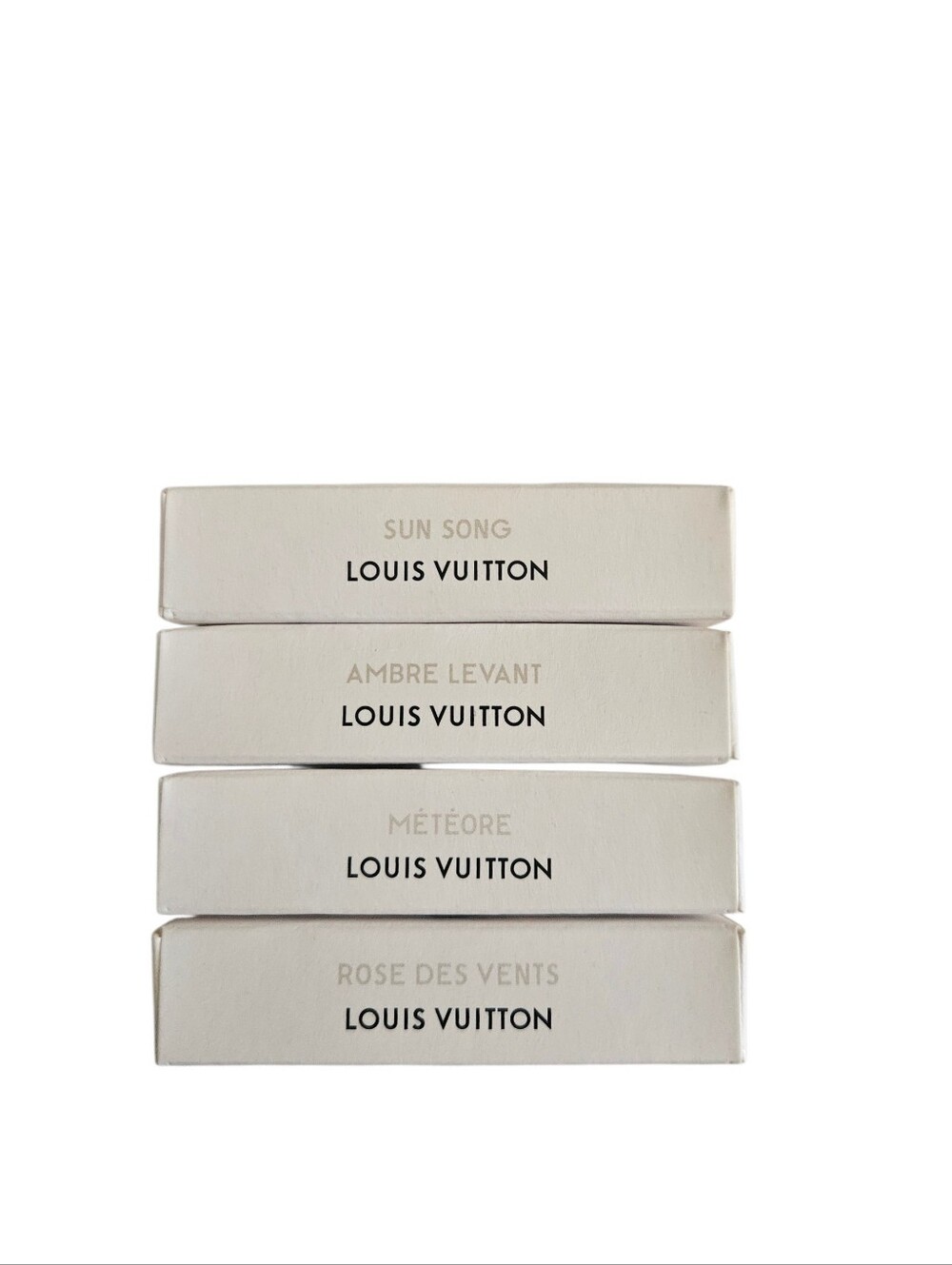 Louis Vuitton EDP Fragrance 4Pc. Sample  Set 2 ml. Sun Song, Ambre Levant NEW